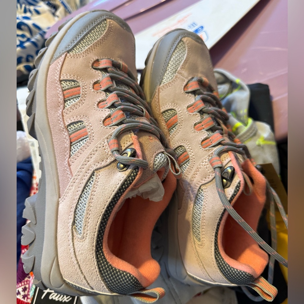 Stylish Pink and Gray Hiking Shoes